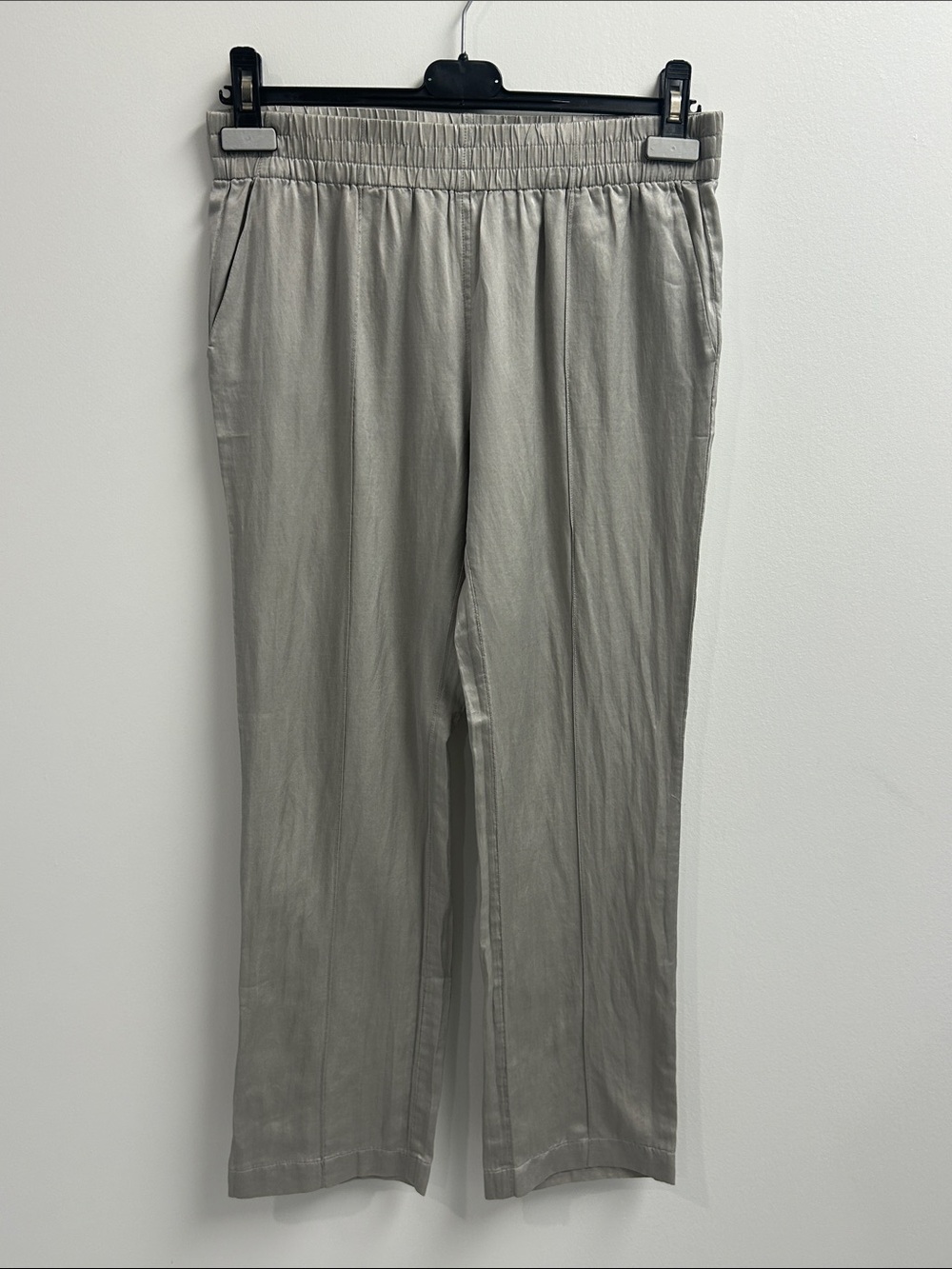 Closed Light Gray Elastic-Waist Chinos